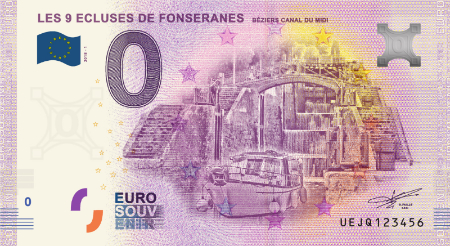 UEJQ-2018-1 LES 9 ECLUSES DE FONSERANES BÉZIERS CANAL DU MIDI